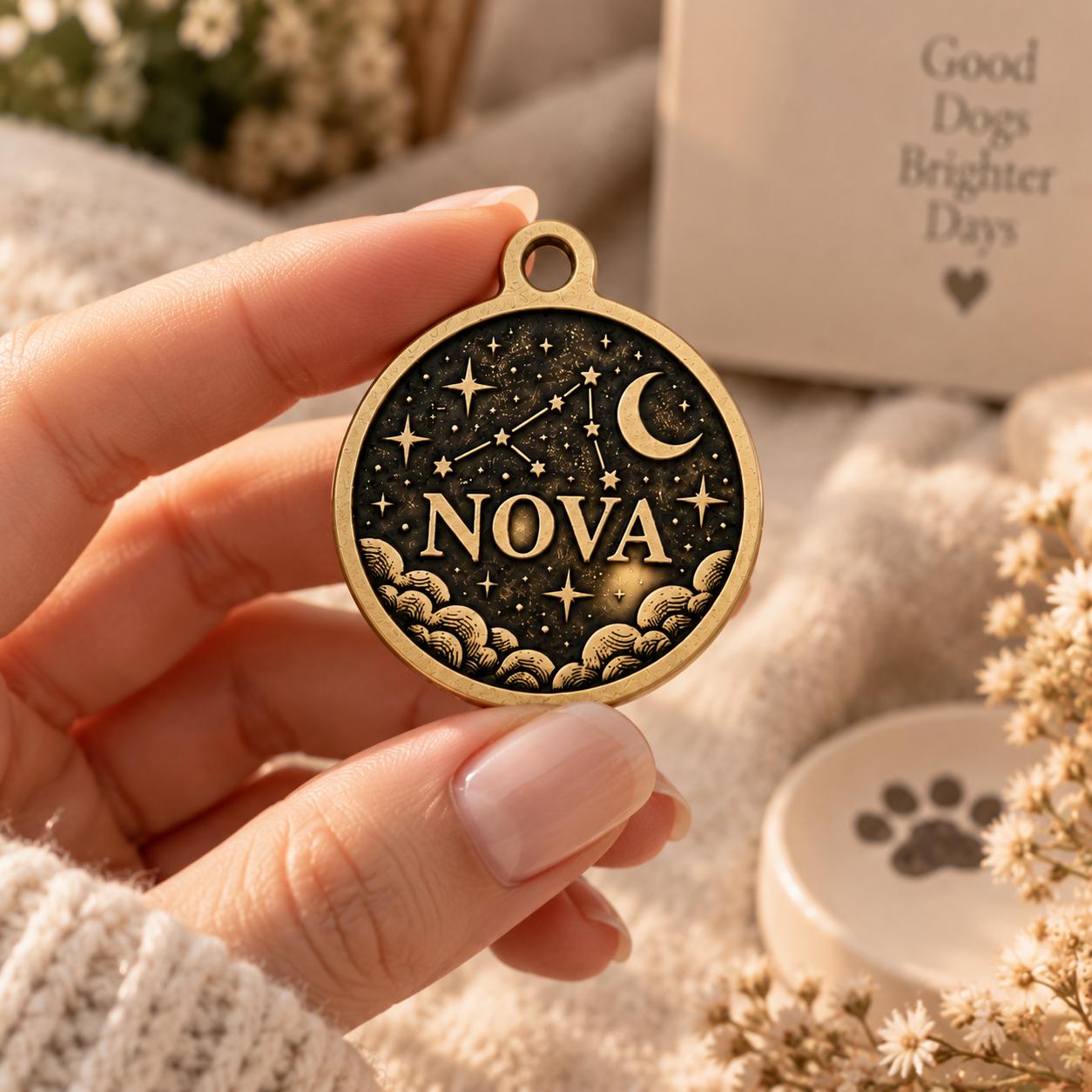 Star Dog Tag - Etsy