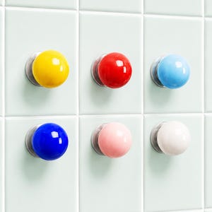 Candy Round Self Adhesive Wall Hooks, Multicolor Glossy Ball Cabinet Knobs, Cute Kids Room Decor Hooks, Housewarming Practical Small Gadgets