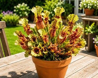 Sarracenia purpurea Żywa roślina mięsożerna – wyjątkowa roślina bagienna do kolekcjonowania i eksponowania