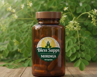 Suplemento de moringa orgánica, 60 cápsulas