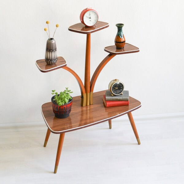 Mid Century Modern plant stand, flower bench, 60s plant stand, plant stand, 60s furniture