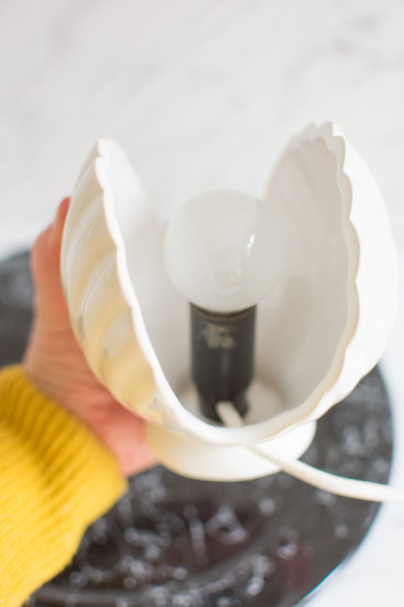 White Vintage Shell Lamp Etsy