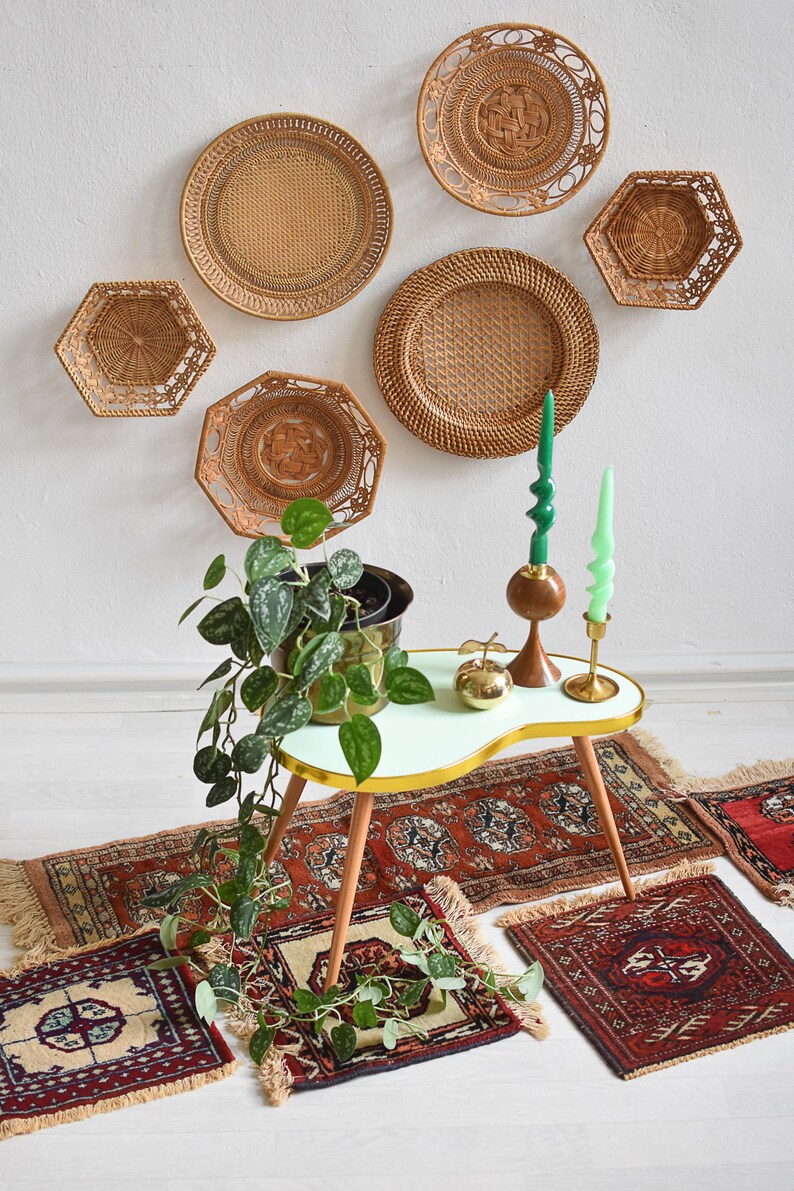 Green plant stand plant stool green kidney table indoor Etsy