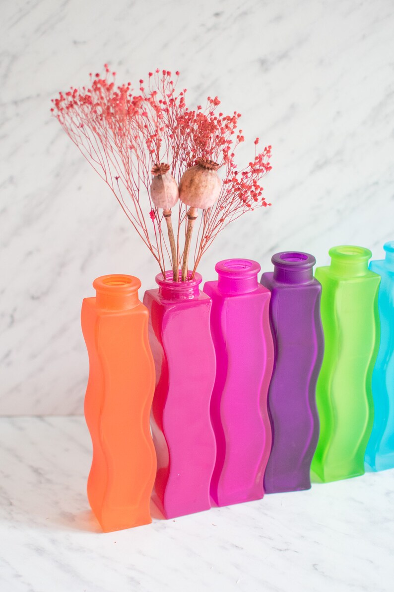 Stained glass SKÄMT vintage IKEA vase wavy glass Etsy