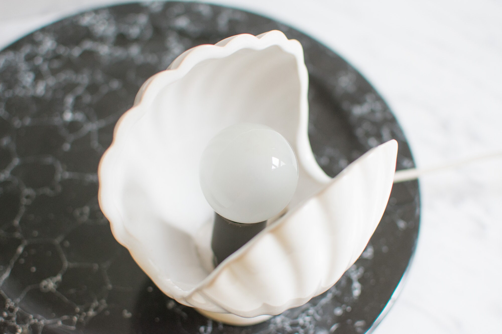 White Vintage Shell Lamp Etsy