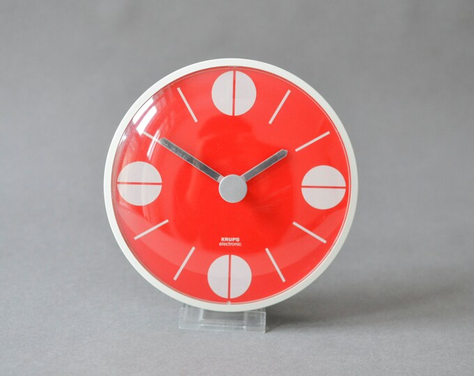 Vintage Krups Clock Krups Wall Clock 70s Clock German Red Etsy