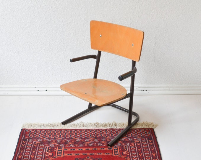Vintage Kids Chair School Chair Industrial Stackable German Etsy
