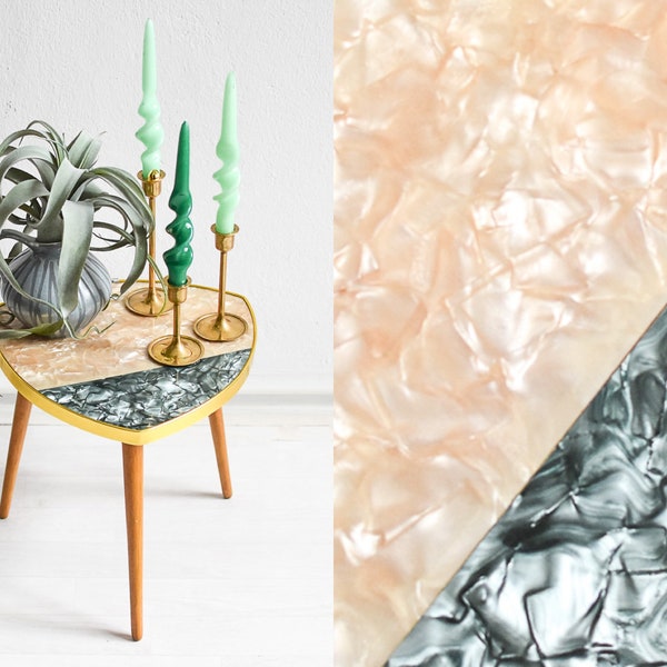 Plant stool, indoor plant stand, pearloid table, kidney table, midcentury nightstand, plant tables stands, midcentury coffee table