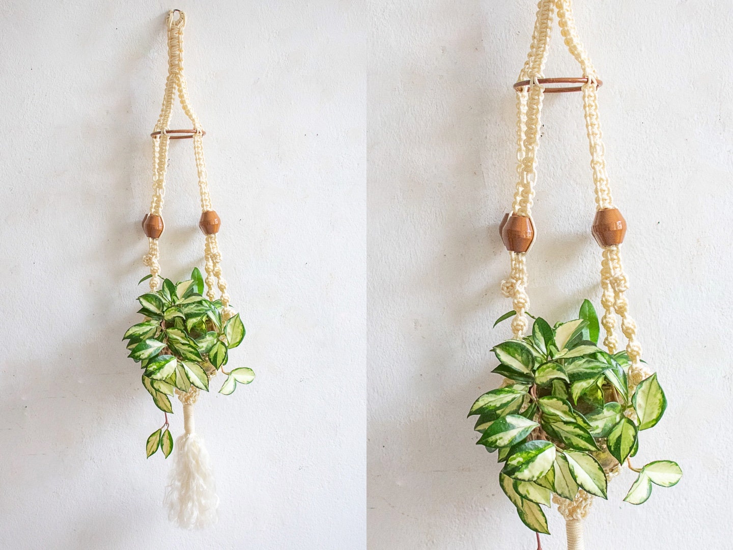 Makramée Flower Traffic Light Années 70