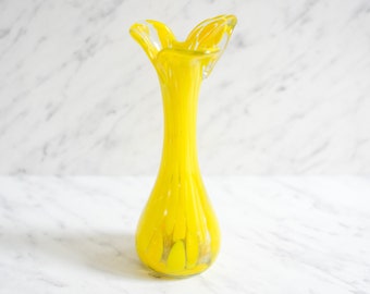 Murano style yellow glass vase