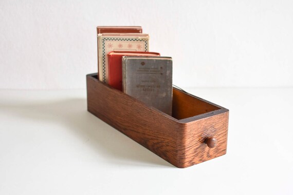 Vintage Schublade Karteikasten Holzkasten Holzschublade | Etsy