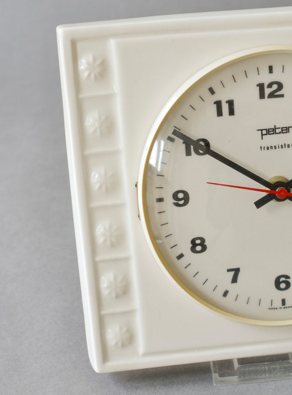 Vintage Peter Wanduhr Wand Uhr Peter Uhr Weiße Keramik Uhr | Etsy