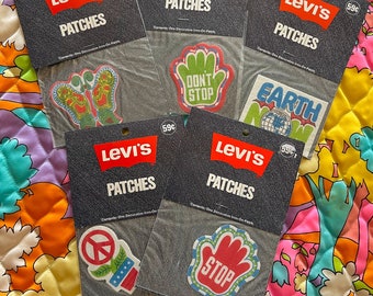 Vintage 1970s Levi’s iron on patch // Pick One // Deadstock 70s Levis Strauss counterculture hippie patch collectors item NOS