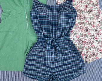 1950s Cole of California plaid playsuit // S-M // vintage 50s pin up rockabilly summer beach romper