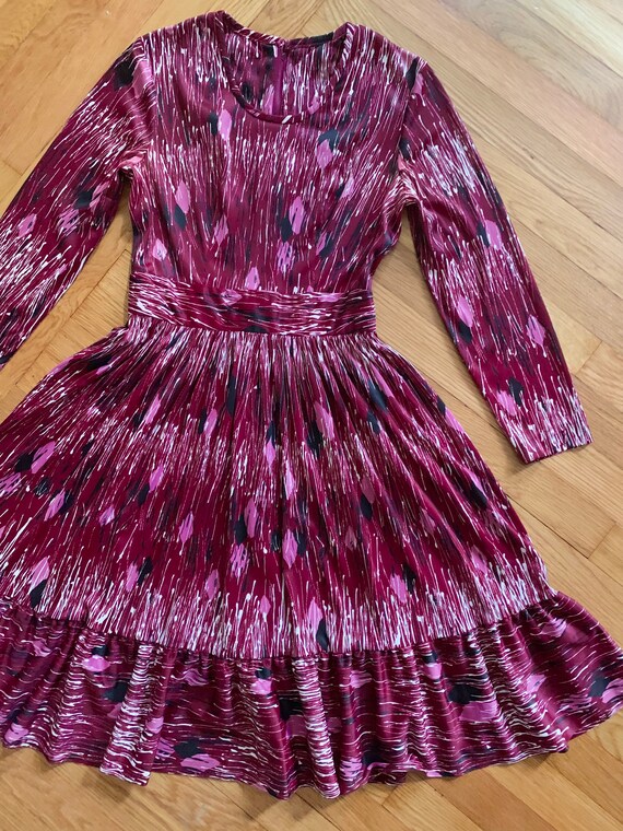 Vintage 1960s paint splatter print mod dress // Mediu… Gem