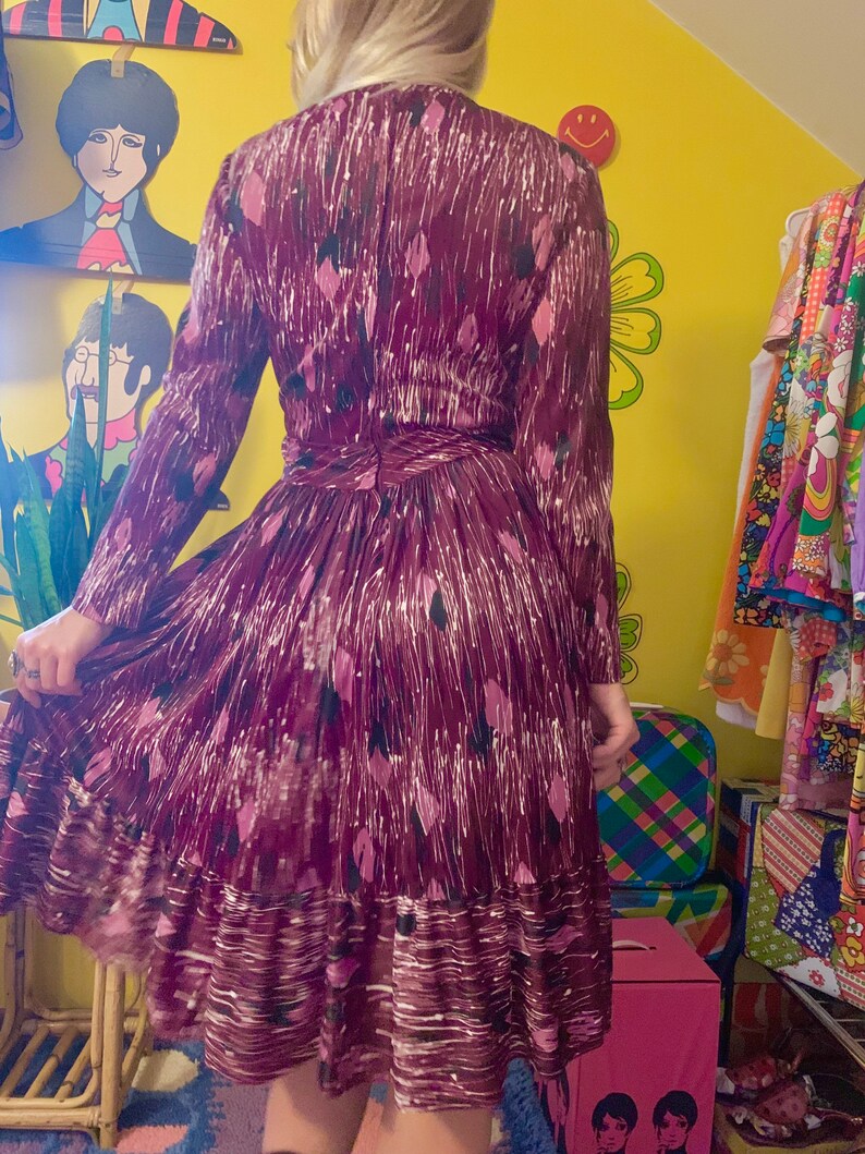 Vintage 1960s Paint Splatter Print Mod Dress // Medium // Etsy