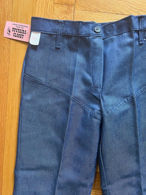 Deadstock 1970s dark wash flares // Small // retr… - image 7