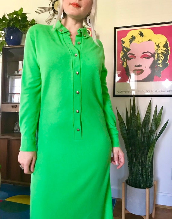 kelly green sweater dress