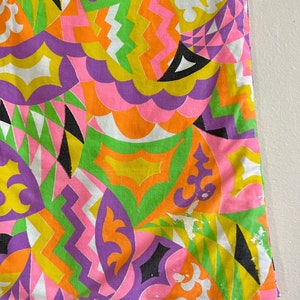 1960s REVERSIBLE psychedelic kaleidoscope print dress // XS - S // vintage 60s colorful rainbow mini dress cotton shift dress