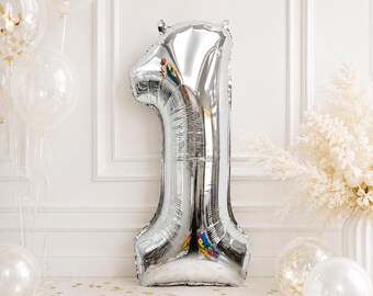 32 inch cijferballon 0-9, zilver goud roze of zwart decor verjaardagsfeestje