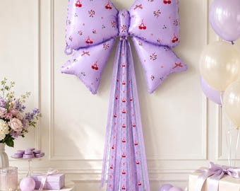 21 inch folieballon kersenbloesem bloemenstrik kwastje, pastel feestmuurdecoratie