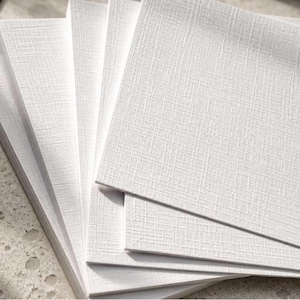 White Linen Paper 250gsm - 50 Sheets