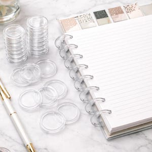Dicsbound Planner Rings 38mm | Crystal Clear | 11 Rings