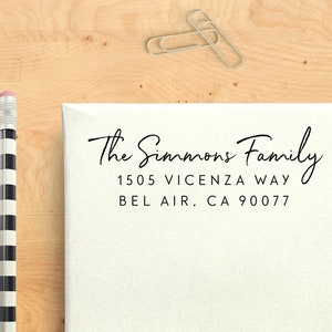 Return Address Stamp, Self Inking, Personalized, Housewarming, Couples, Family, Gift, RSVP, Custom Address, Oleander