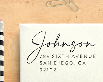 Return Address Stamp | The BEST Self Inking Stamp | Perfect Impression | Cursive Elegance | Order Today, Ships Tomorrow!