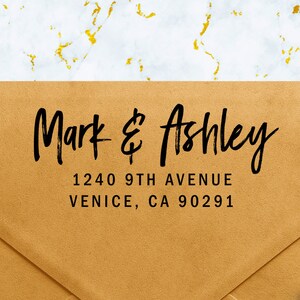 Custom Address Stamp Personalized Self Inking Return Address Stamp Envelopes Stationary Weddings image 5