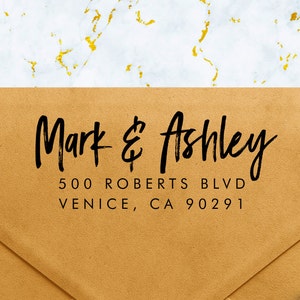 Custom Address Stamp Personalized Self Inking Return Address Stamp Envelopes Stationary Weddings image 1
