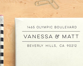 Custom Address Stamp - Crisp & Clean Self Inking Return Address Stamp