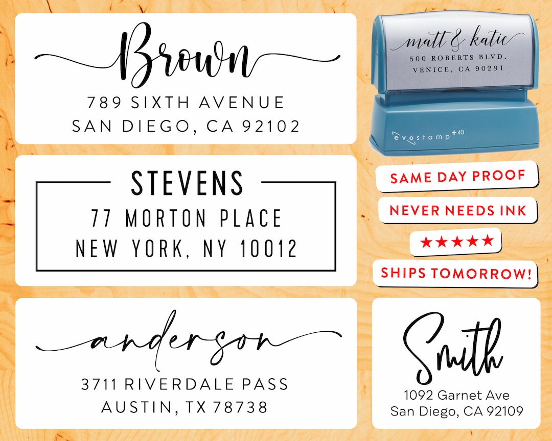 BEST SELLING Stamp on Etsy Custom Return Address Stamp Self Inking Highest Rated Etsy