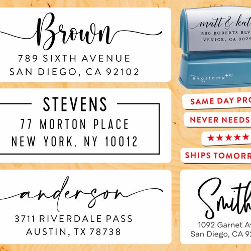 Return Address Stamp Self Inking Address Stamp Custom Etsy