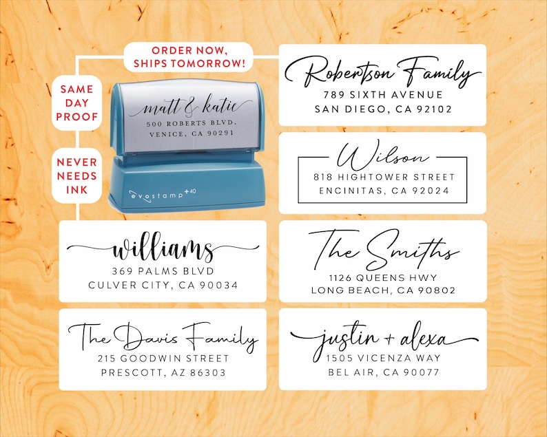 SUPERIOR Return Address Stamp | Self Inking Address Stamp | Highest Rated on Etsy | Best Quality image 1