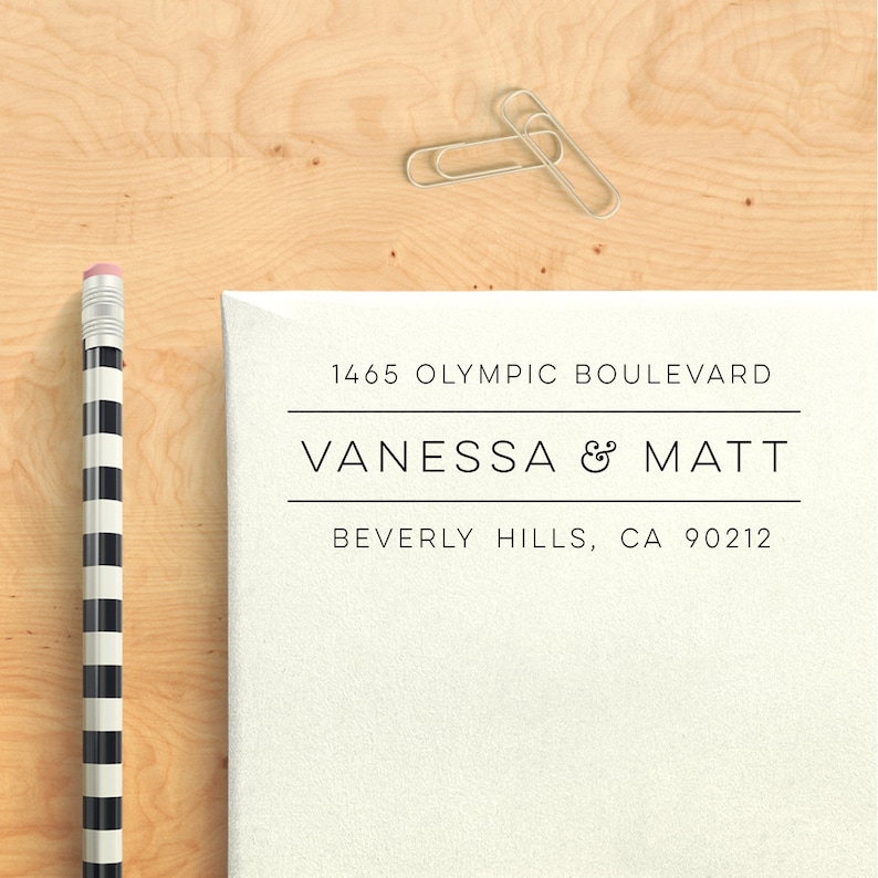 Custom Address Stamp - Crisp & Clean Self Inking Return Address Stamp