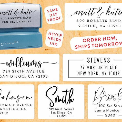 Custom Return Address Stamp Rubber Stamp Personalized Etsy