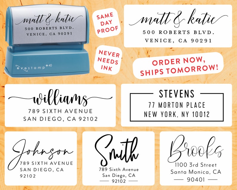 BEST SELLING Stamp on Etsy Return Address Stamp Custom Etsy