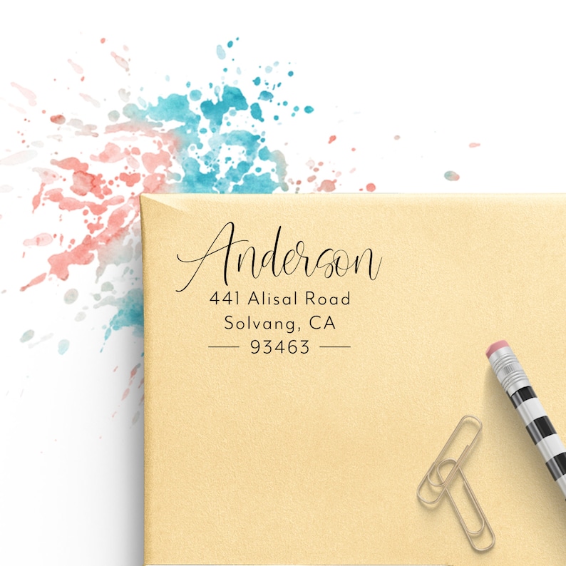 Return Address Stamp, Self Inking Stamp, Personalized Stamp, Custom Address Stamp, Self-Ink Return Address Stamp Bild 3
