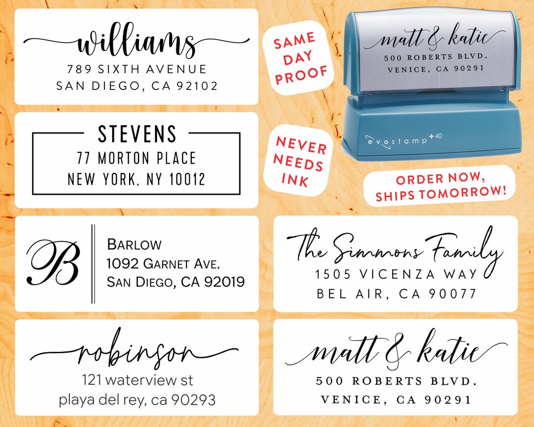 BEST SELLING Stamp on Etsy Custom Return Address Stamp Self Inking