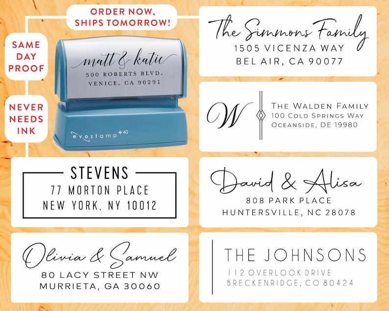 SUPERIOR Return Address Stamp | Self Inking Address Stamp | Highest Rated on Etsy | Best Quality image 3