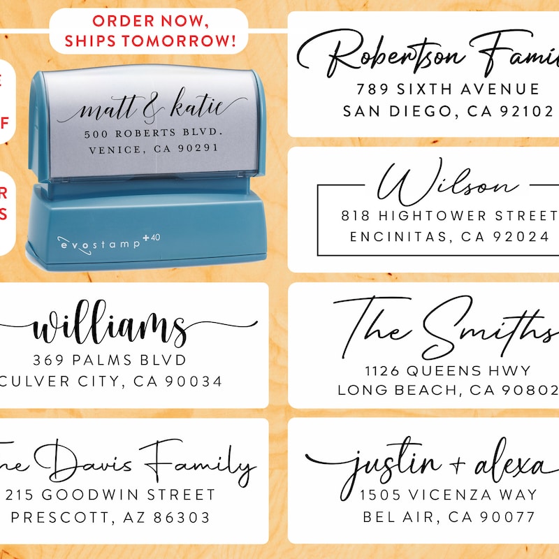 Personalized Self Inking Address Stamps Etsy