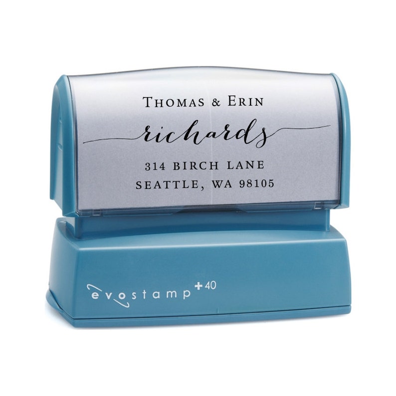 Custom script return address stamp self inking address stamp etsy