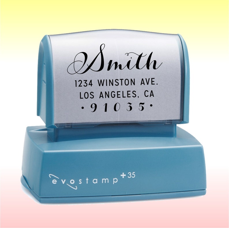 Custom Return Address Stamp Weddings Fancy Cursive Pen Self Inking Address Stamper