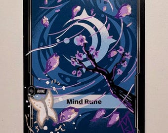 Mind Rune verändert Karte | Handgemalte Riftbound Karte | Original TKG Kunst | Kundenspezifisches Sammlerstück