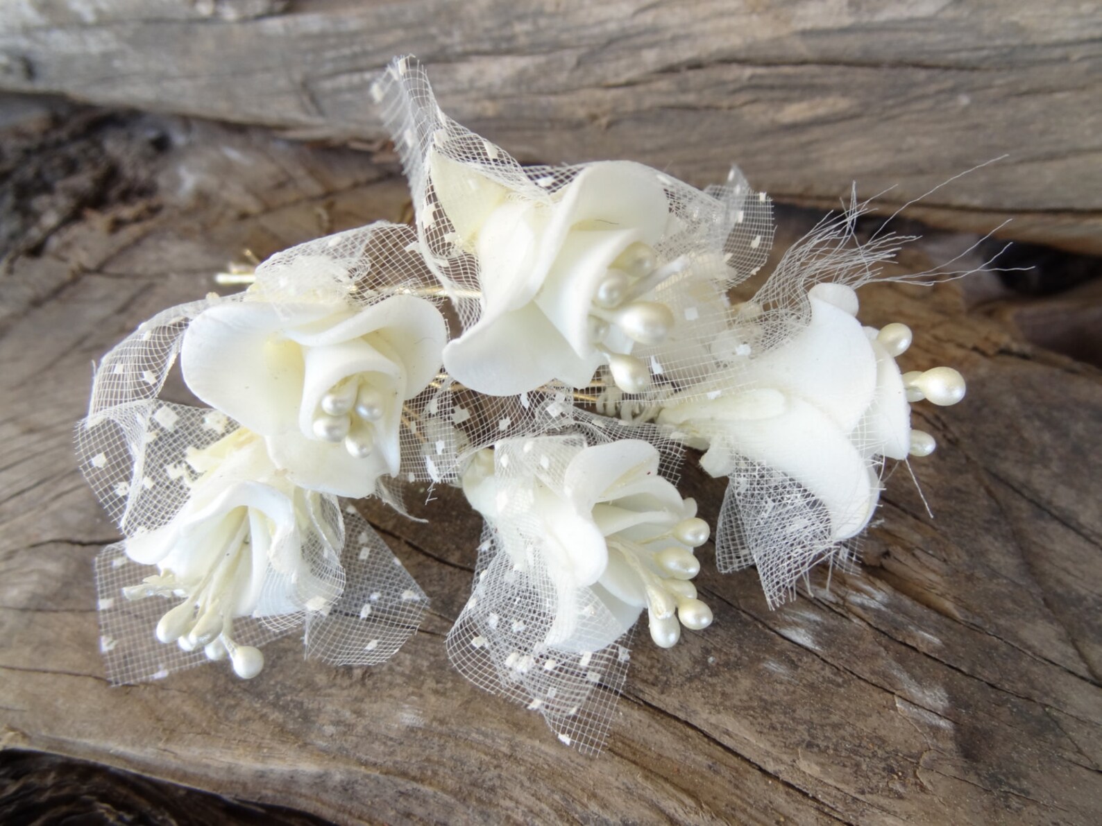 Ivory Rose Wedding Hair Pins Ivory Pearl Bridal Hair Pins Etsy