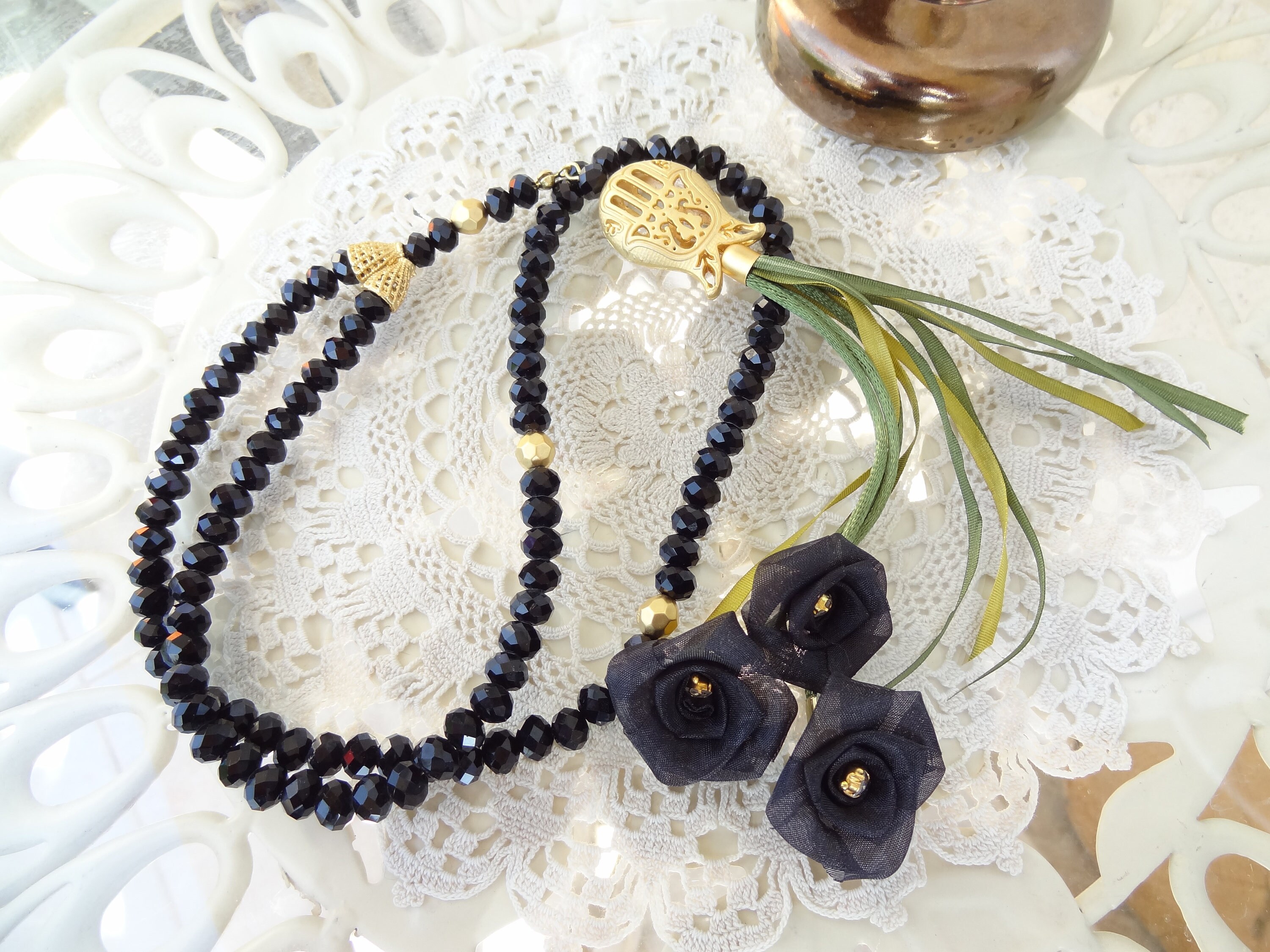 BasmalaBeads Engraved Camel Ivory 99 Count Tesbih Prayer Beads