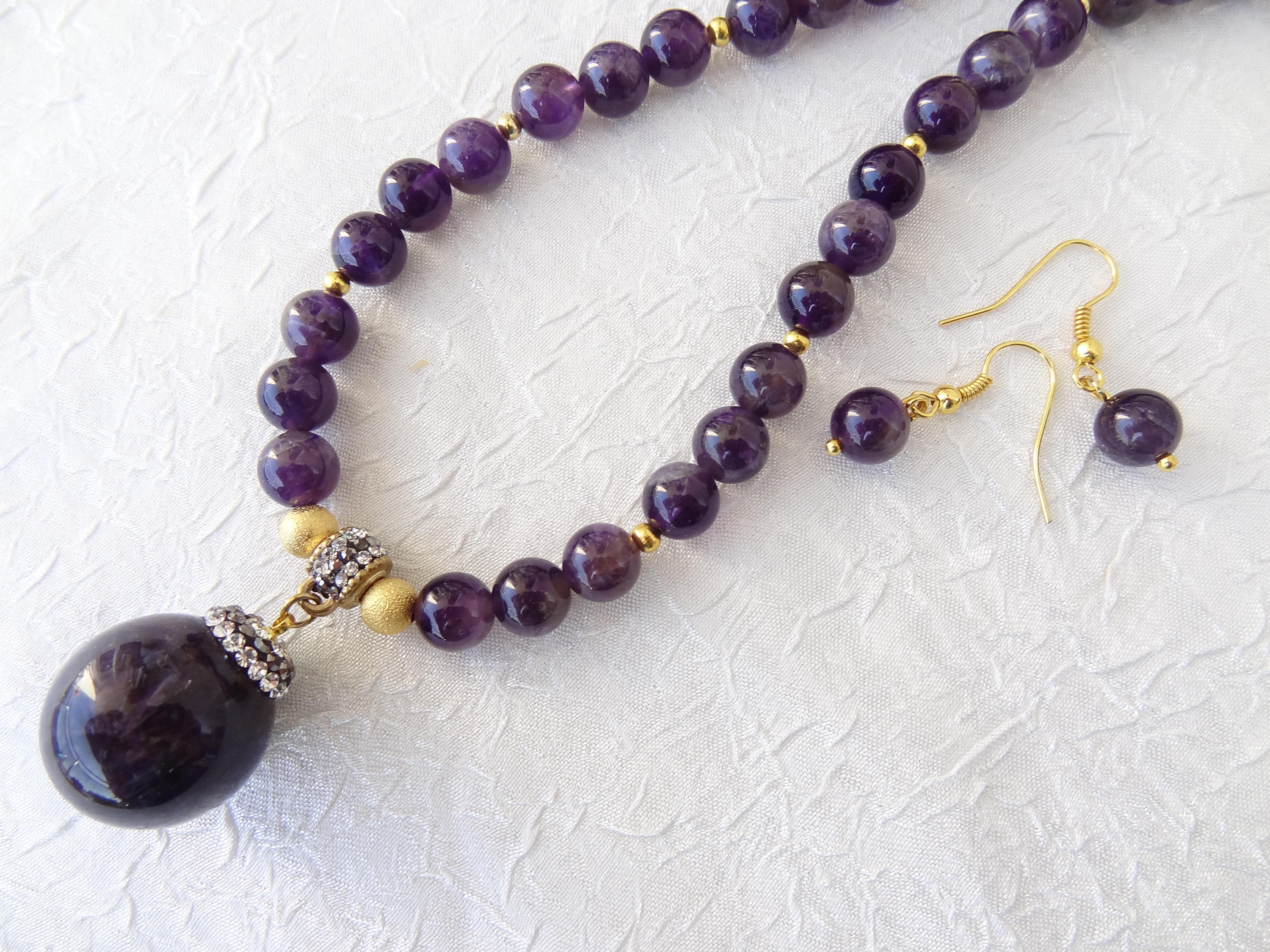 Amethyst gold deals jewelry sets