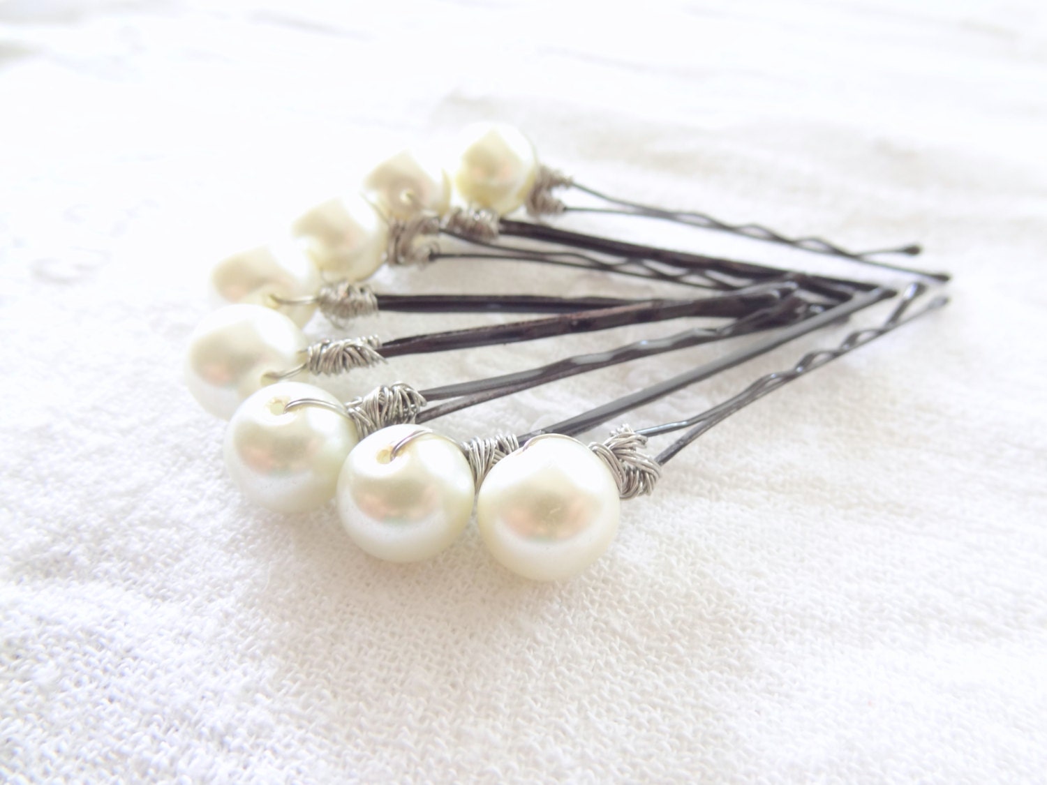 Ivory Pearl Bobby Pins Bridal Hair Accessories Wedding Hair Etsy