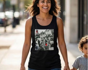 Black Pride Vintage Graphic Tank, Subversive Streetwear,  Retro Black & White Photo Print
